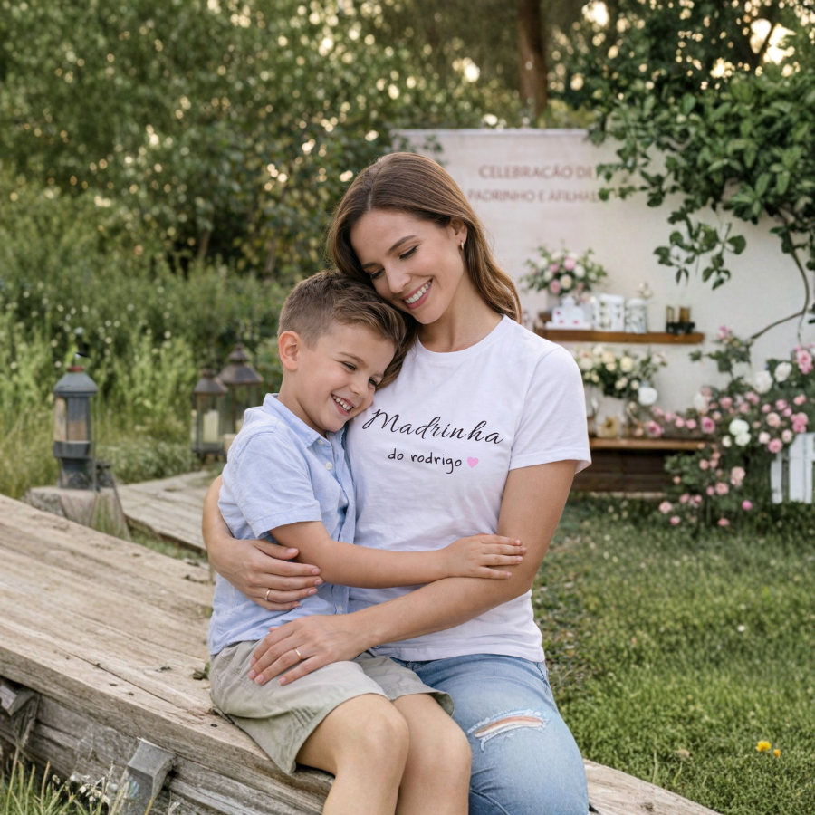 T-Shirt "Madrinha" (com nomes)