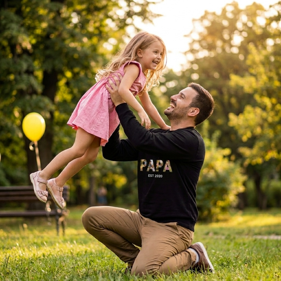 Sweat "Papa" com Fotografias