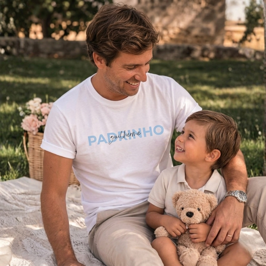 T-Shirt "Padrinho" (com nomes)