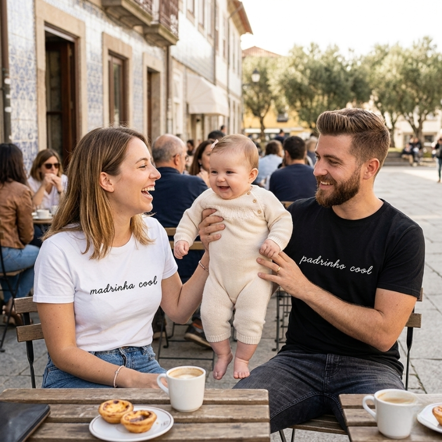 Conjunto T-Shirt "Padrinho e Madrinha"