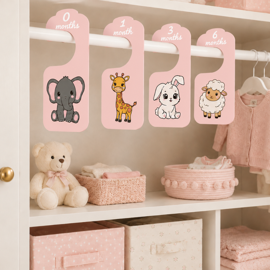 Conjunto de 4 Separadores de Cabides para Roupa de Bebé