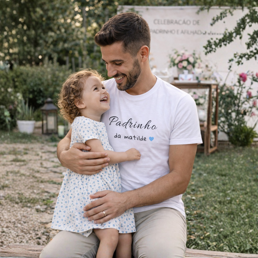 T-Shirt "Padrinho" (com nomes)