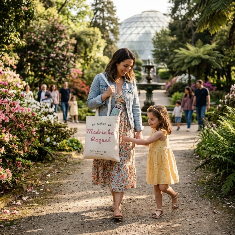 Saco de Algodão "As tralhas da Madrinha"