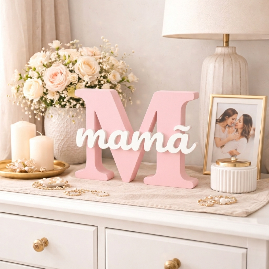 Placa Decorativa "Mamã"