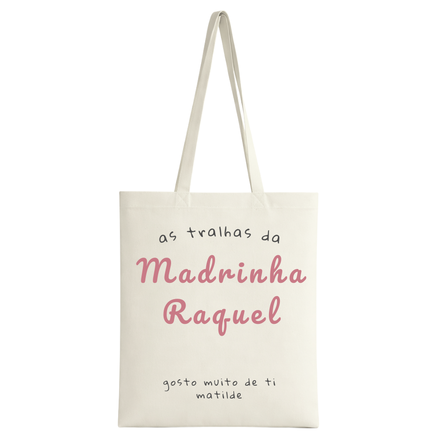 Saco de Algodão "As tralhas da Madrinha"