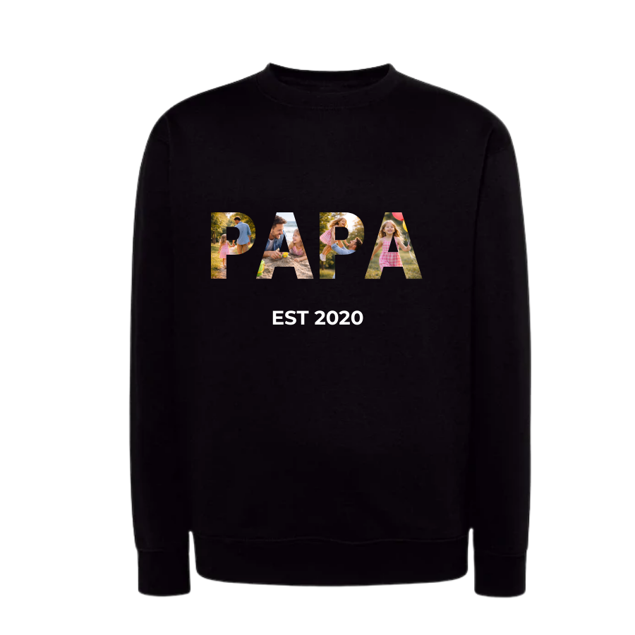 Sweat "Papa" com Fotografias