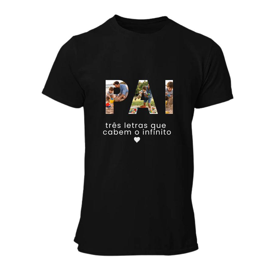 T-Shirt "Pai" com Fotografias