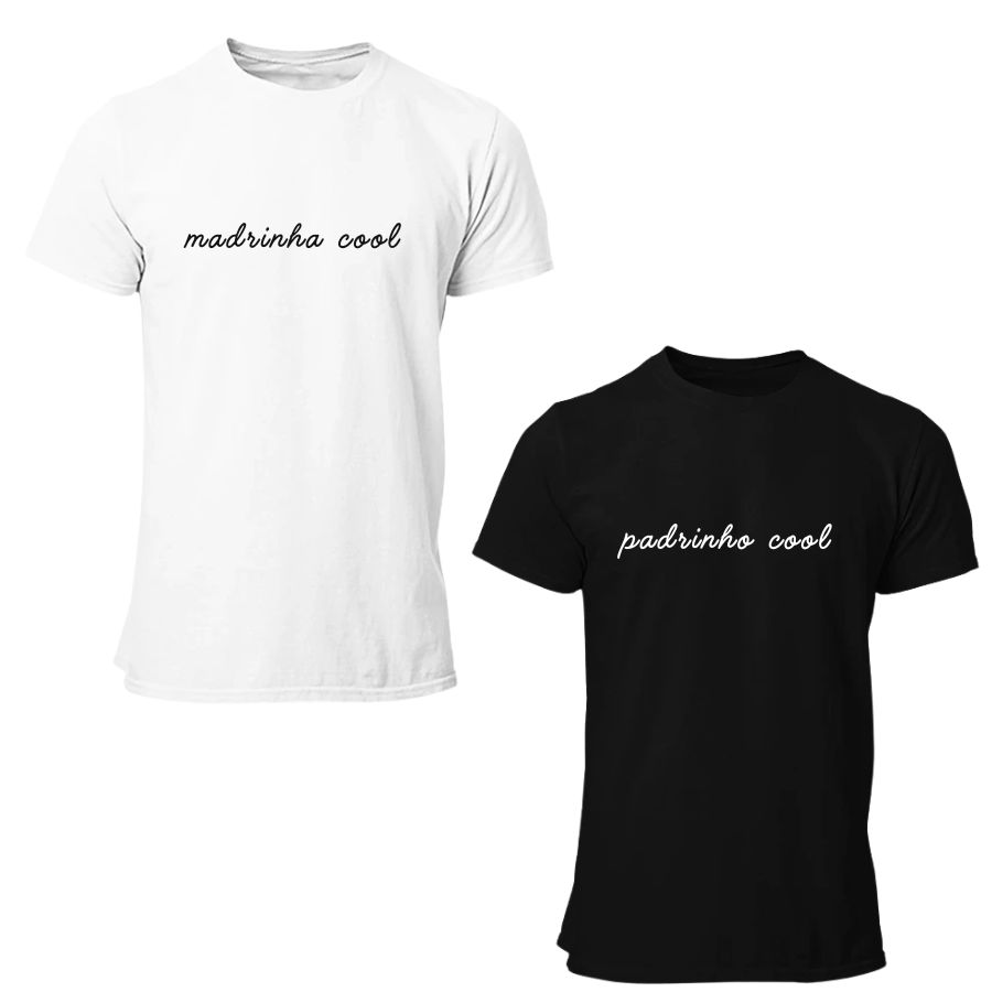 Conjunto T-Shirt "Padrinho e Madrinha"