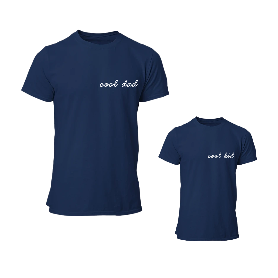 Conjunto T-Shirt "Cool Dad" - Adulto e Criança