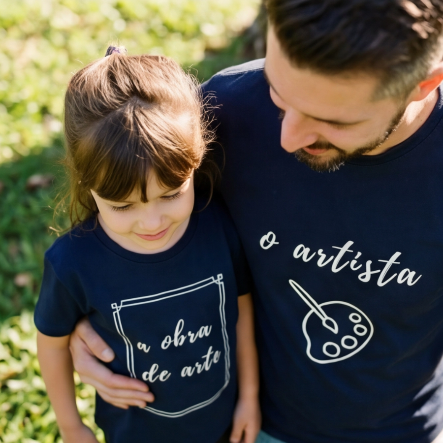 Conjunto T-Shirt "O Artista" - Adulto e Criança