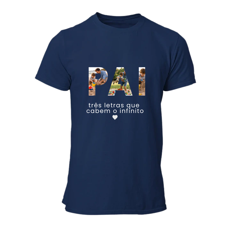 T-Shirt "Pai" com Fotografias