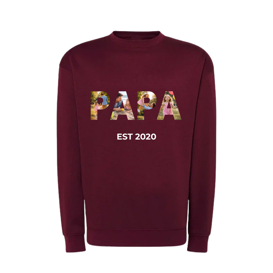 Sweat "Papa" com Fotografias