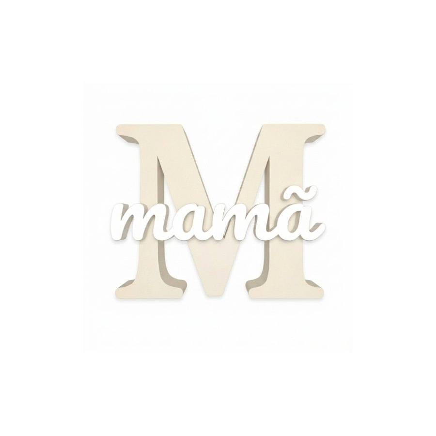 Placa Decorativa "Mamã"