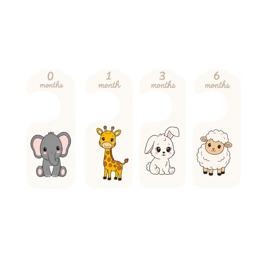 Conjunto de 4 Separadores de Cabides para Roupa de Bebé