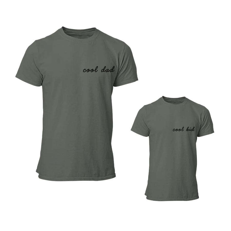 Conjunto T-Shirt "Cool Dad" - Adulto e Criança
