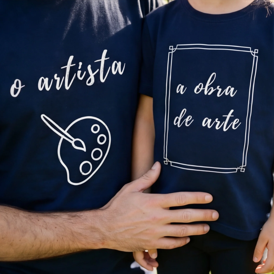 Conjunto T-Shirt "O Artista" - Adulto e Criança