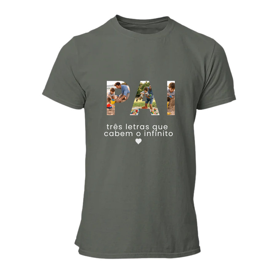 T-Shirt "Pai" com Fotografias