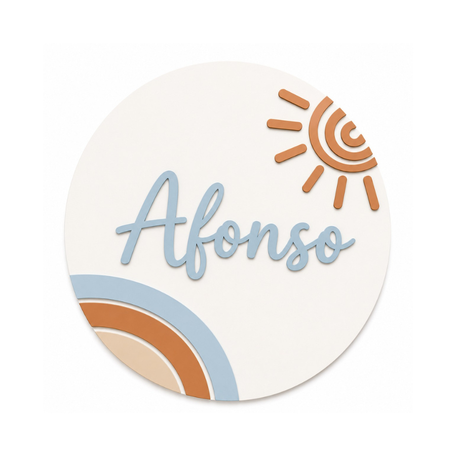 Placa para Pendurar Personalizada com Nome