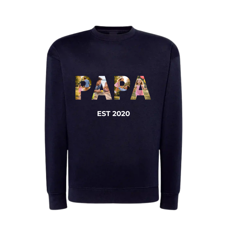 Sweat "Papa" com Fotografias