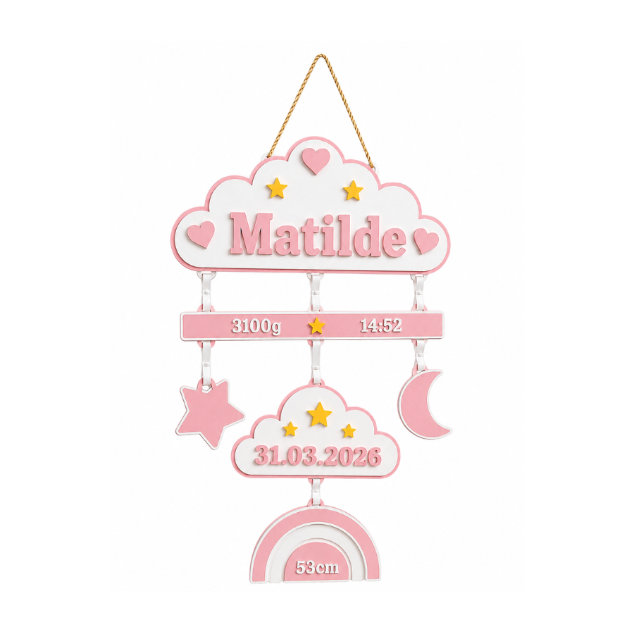 Móbile de Nascimento Personalizado