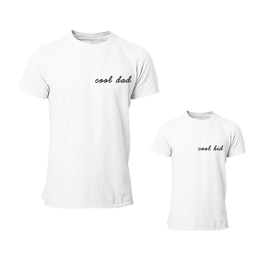 Conjunto T-Shirt "Cool Dad" - Adulto e Criança