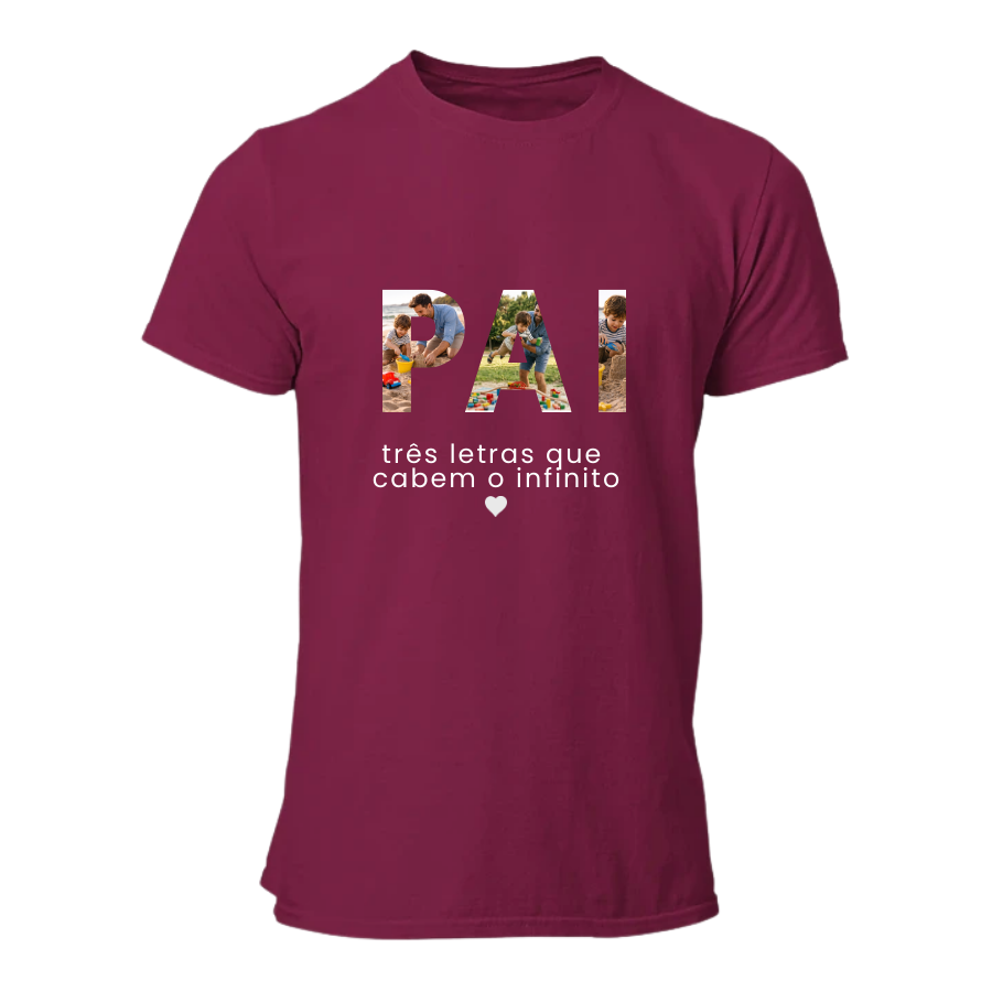 T-Shirt "Pai" com Fotografias