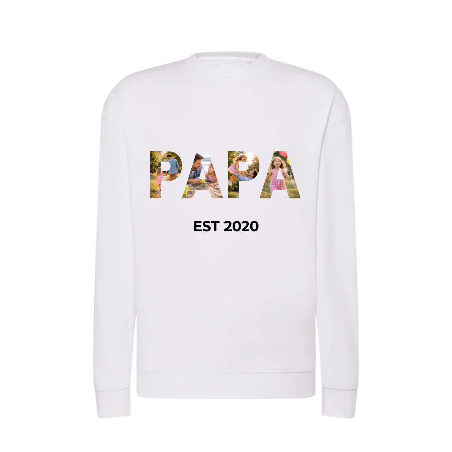 Sweat "Papa" com Fotografias