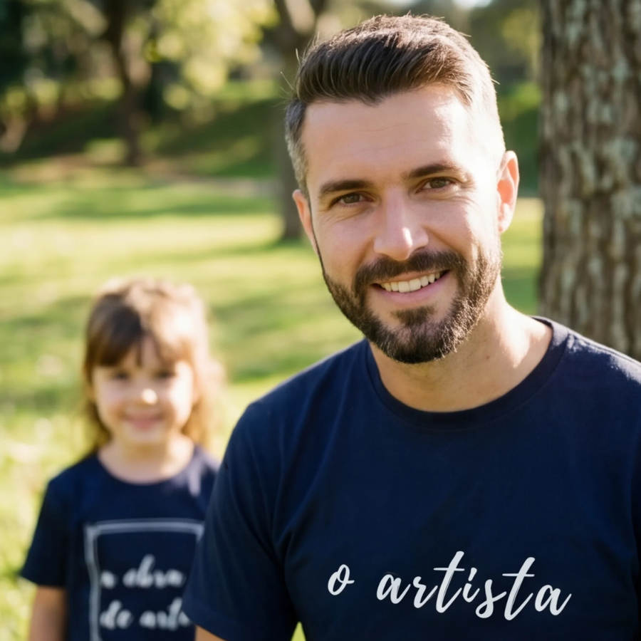 Conjunto T-Shirt "O Artista" - Adulto e Criança
