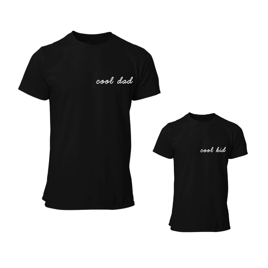 Conjunto T-Shirt "Cool Dad" - Adulto e Criança