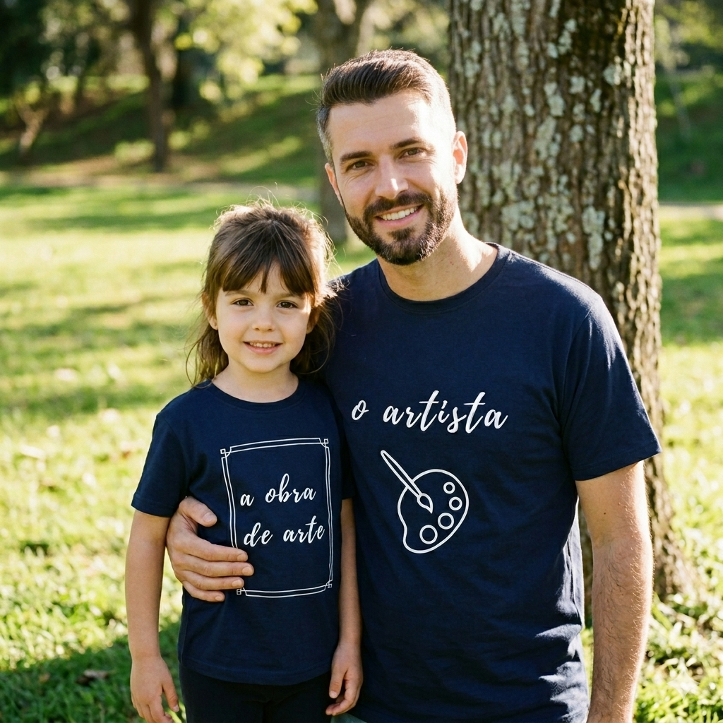 Conjunto T-Shirt "O Artista" - Adulto e Criança
