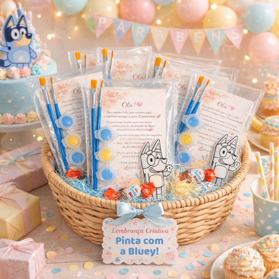 Lembrança de Aniversário Personalizada - Bluey