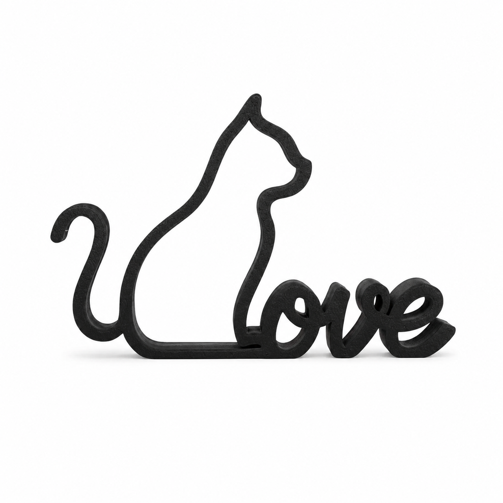 Placa Decorativa "Cat Love"