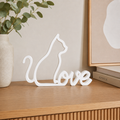 Placa Decorativa "Cat Love"